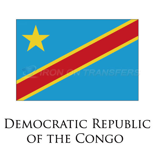 Democratic Republic Of The Congo flag Iron-on Stickers (Heat Transfers)NO.1858